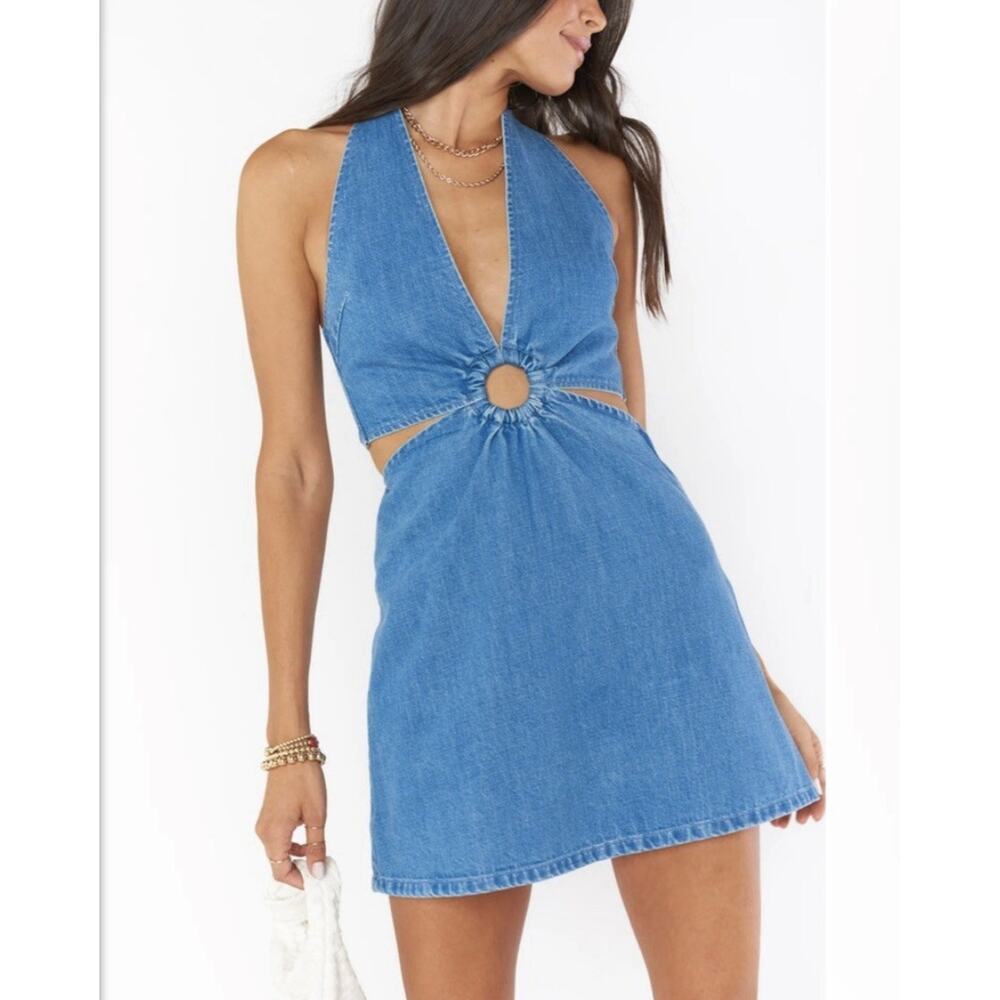 NWT Show Me Your Mumu Oslo O Ring Dress blue Coastal Cowgirl Festival Boho‎ XXL